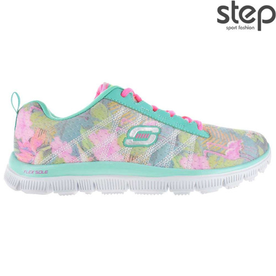 Skechers Floral Print Varsity Mesh Qtr
